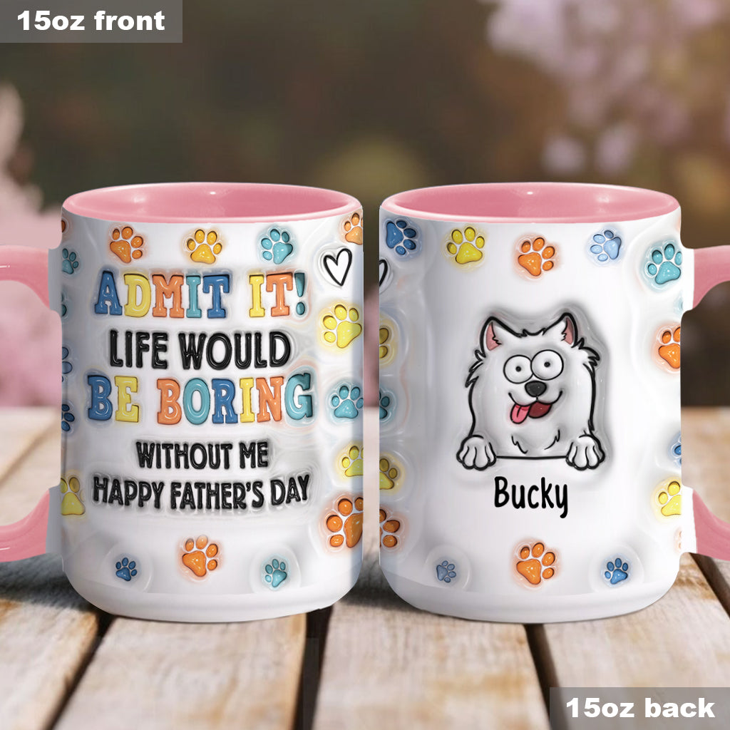 Bonne fête des pères ! Mug personnalisé avec motif chien
