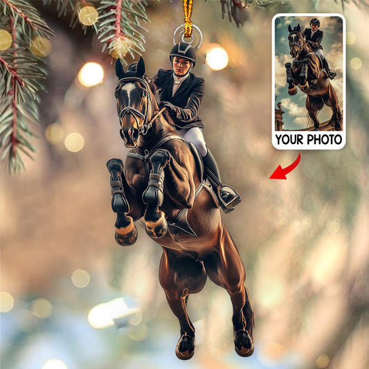 Custom Any Photo Ornament - Personalized Horse Custom Shaped Ornament