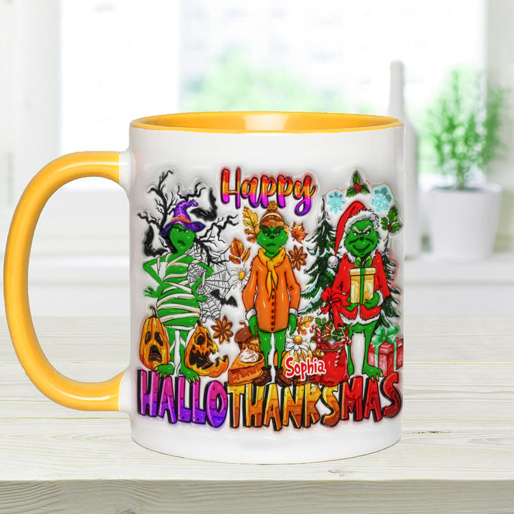 Joyeux Hallothanksmas - Mug personnalisé avec étole de Noël