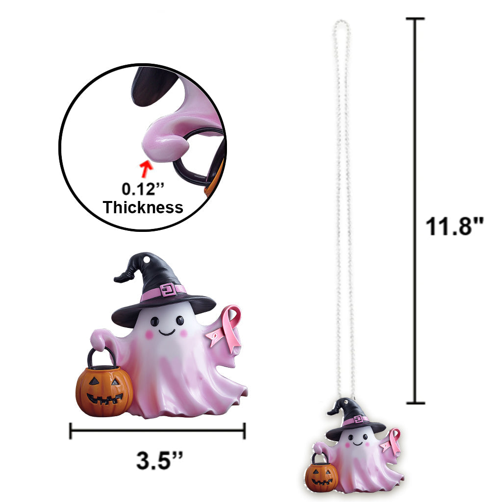 Sensibilisation au cancer du sein - Ornement de voiture personnalisé pour la sensibilisation au cancer du sein