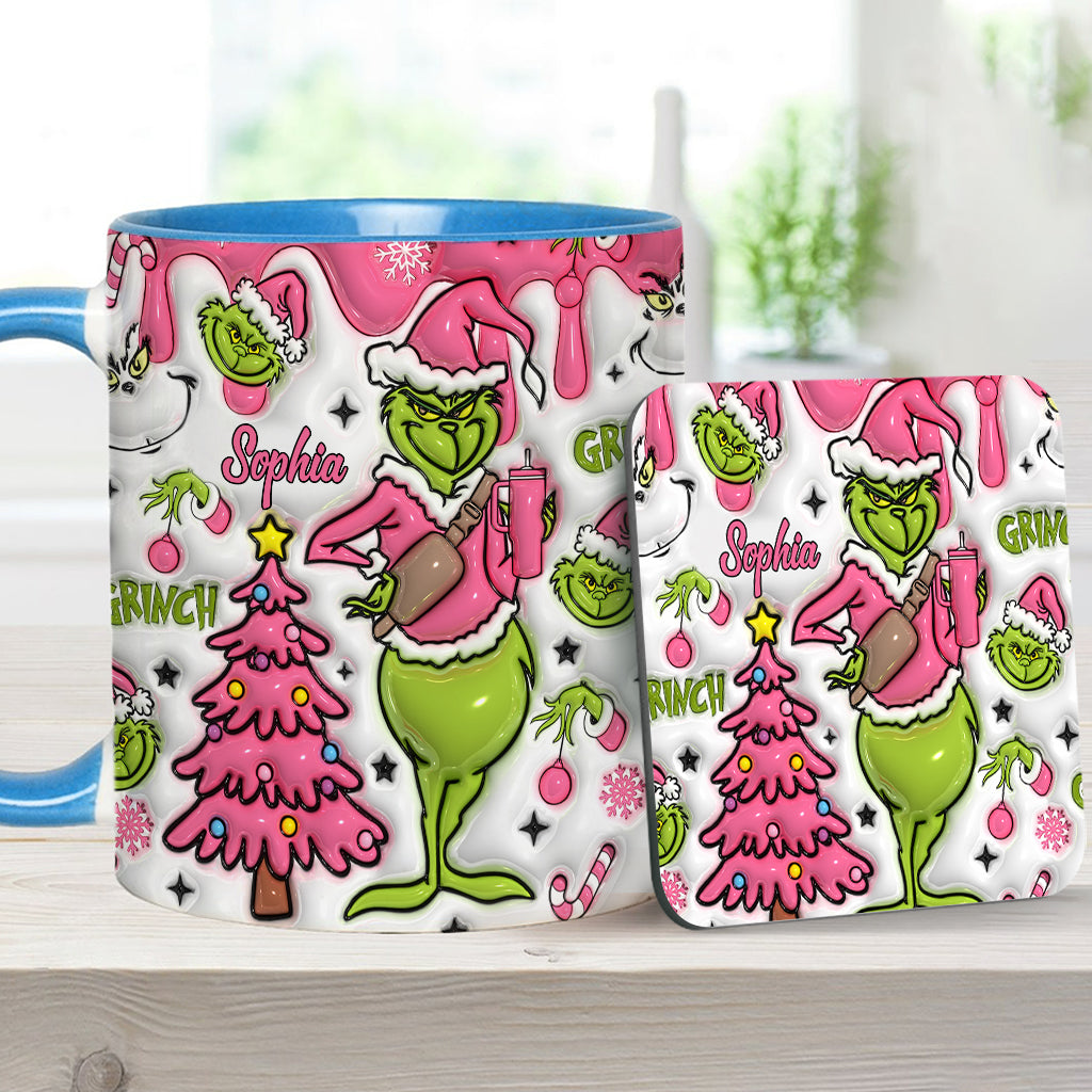 Joyeux Grinchmas - Mug personnalisé avec étole de Noël
