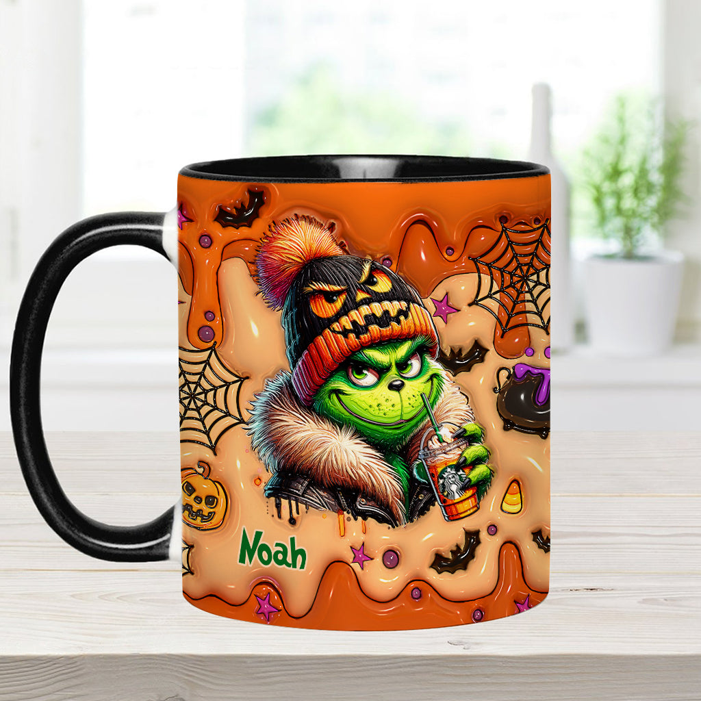 Green Halloween - Personalized Stole Christmas Accent Mug