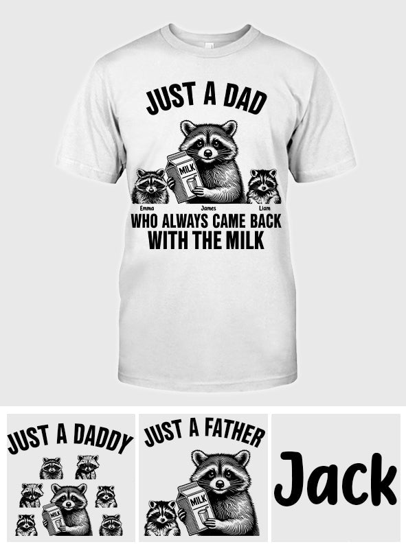 Un papa qui revenait toujours avec le lait - T-shirt et sweat à capuche personnalisés pour papa