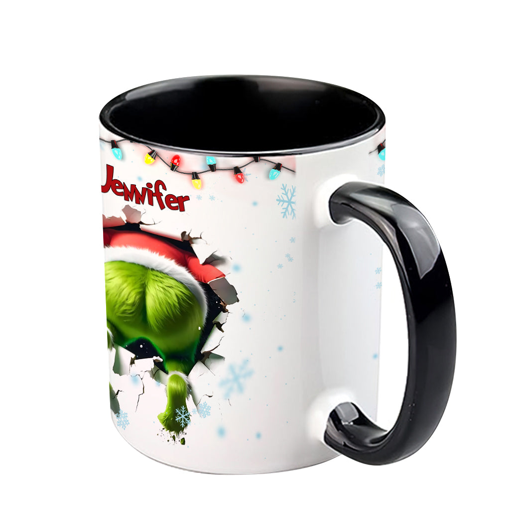 Joyeux Grinchmas - Mug personnalisé avec étole de Noël