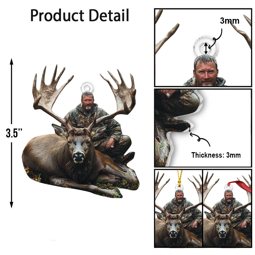 Ornement personnalisé avec photo - Ornement de chasse personnalisé de forme personnalisée