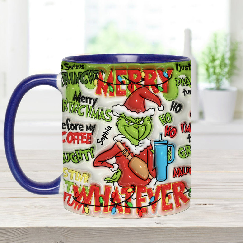 Joyeux Grinchmas - Mug personnalisé avec étole de Noël