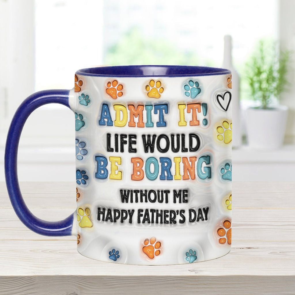 Bonne fête des pères ! Mug personnalisé avec motif chien