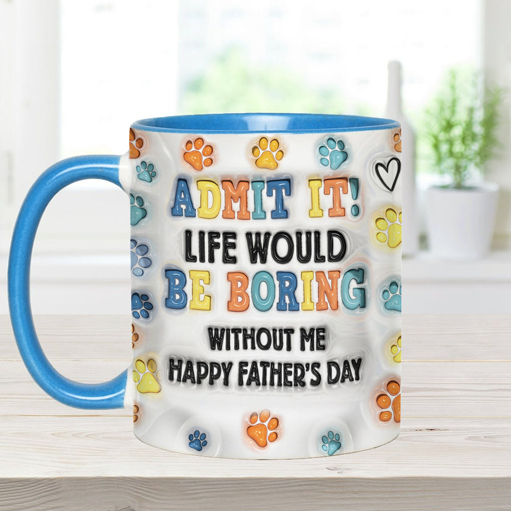 Bonne fête des pères ! Mug personnalisé avec motif chien