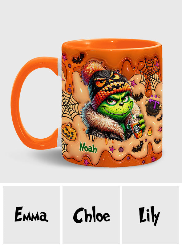 Green Halloween - Personalized Stole Christmas Accent Mug