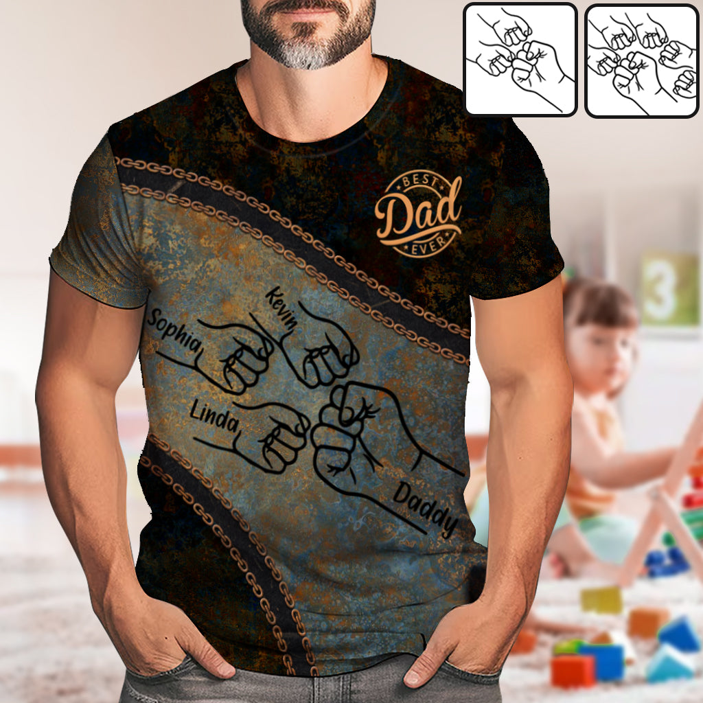 T-shirt personnalisé « Papa et enfants : check ! »