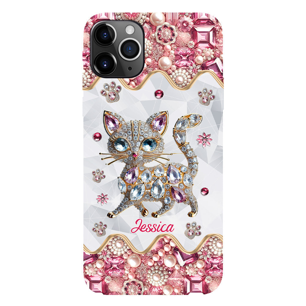 Coque de téléphone personnalisée avec motif chat pour une fille qui aime les chats