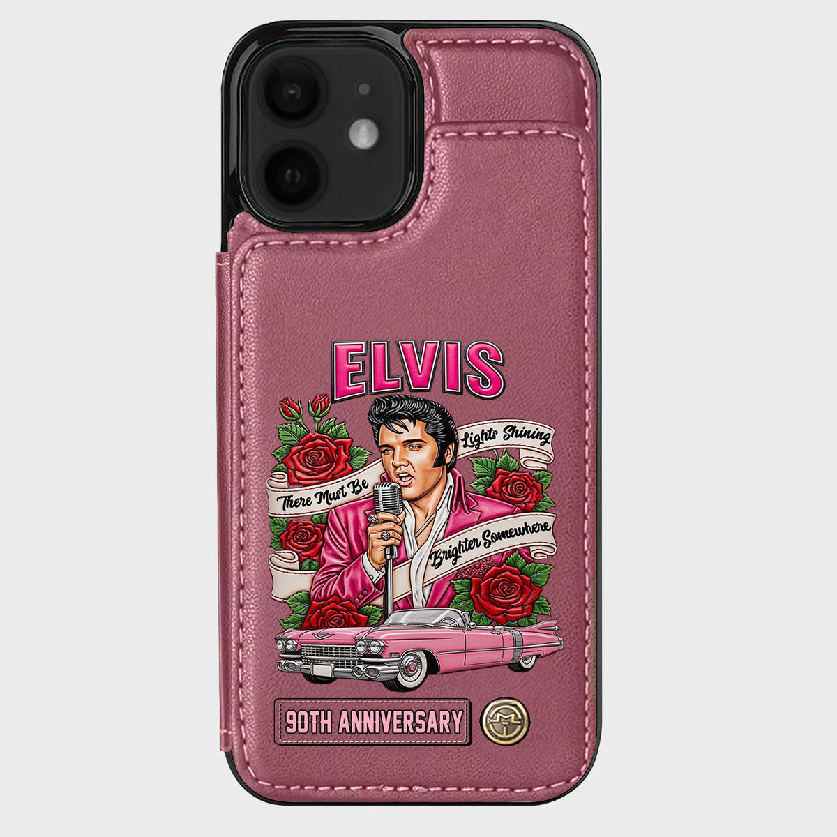 Il doit y avoir des lumières qui brillent plus fort quelque part - Étui portefeuille personnalisé pour téléphone King of Rock and Roll