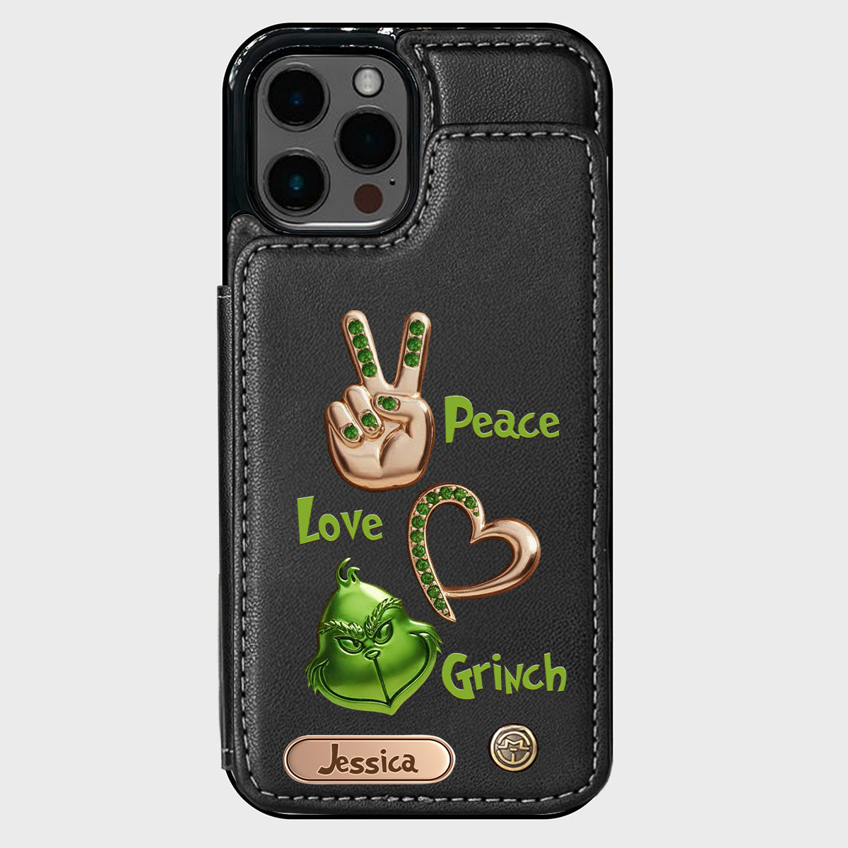 Joyeux Noël - Étui portefeuille/téléphone personnalisé avec étole de Noël