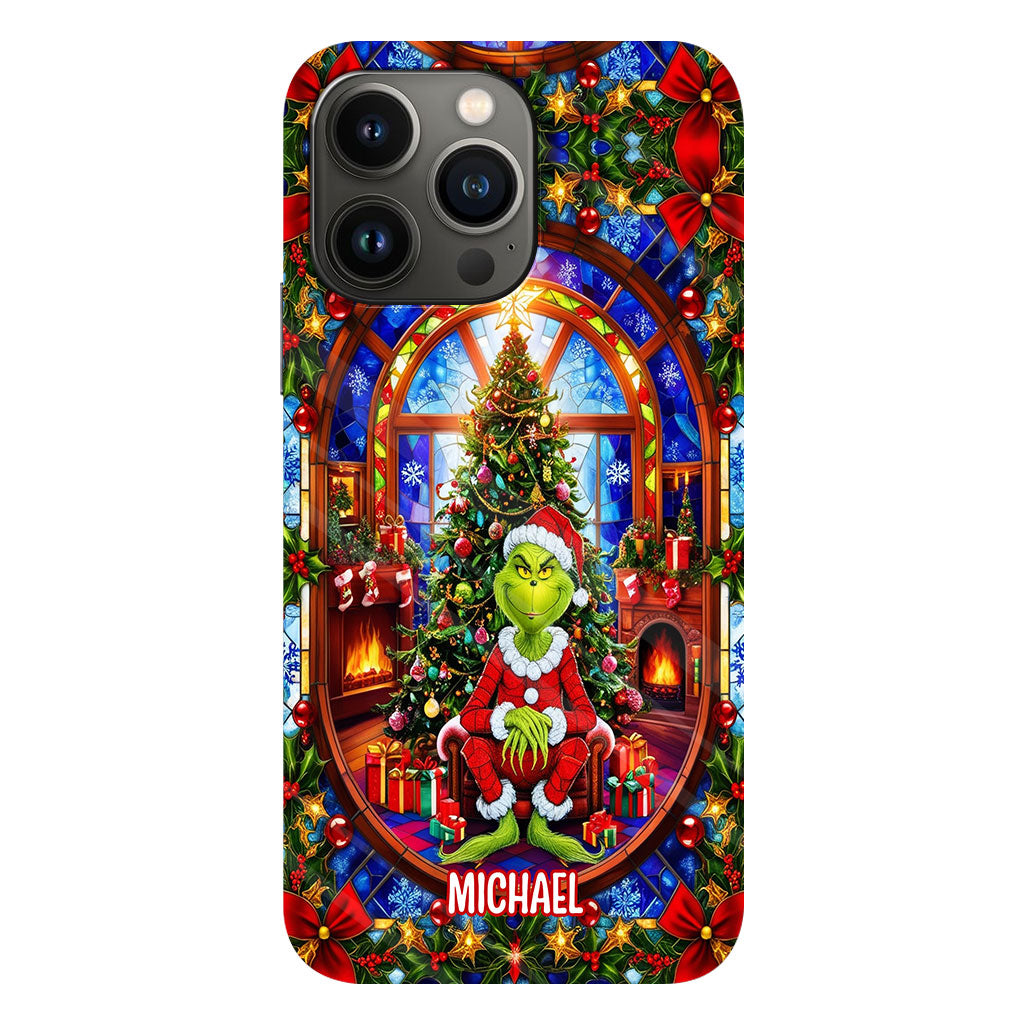 Noël vert - Coque de téléphone personnalisée avec imprimé intégral « Étole de Noël »
