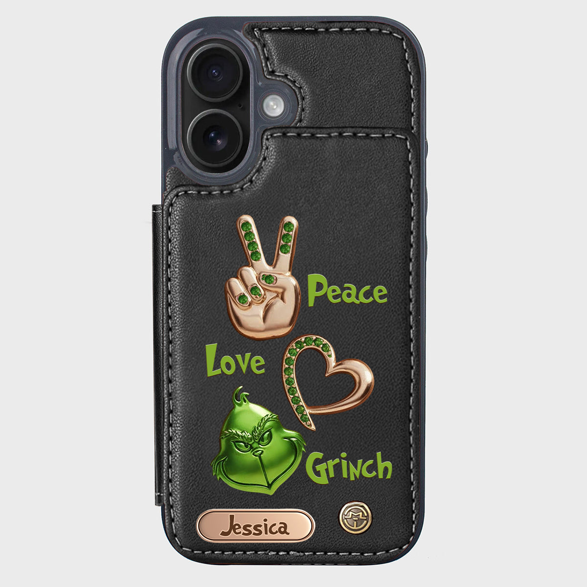 Joyeux Noël - Étui portefeuille/téléphone personnalisé avec étole de Noël