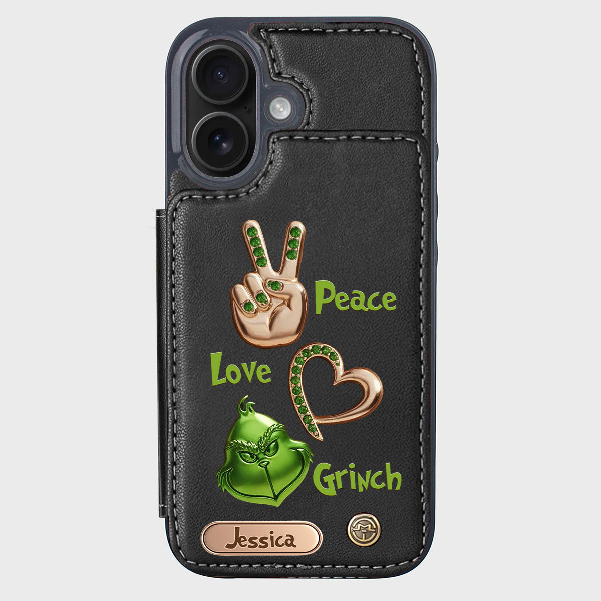 Joyeux Noël - Étui portefeuille/téléphone personnalisé avec étole de Noël