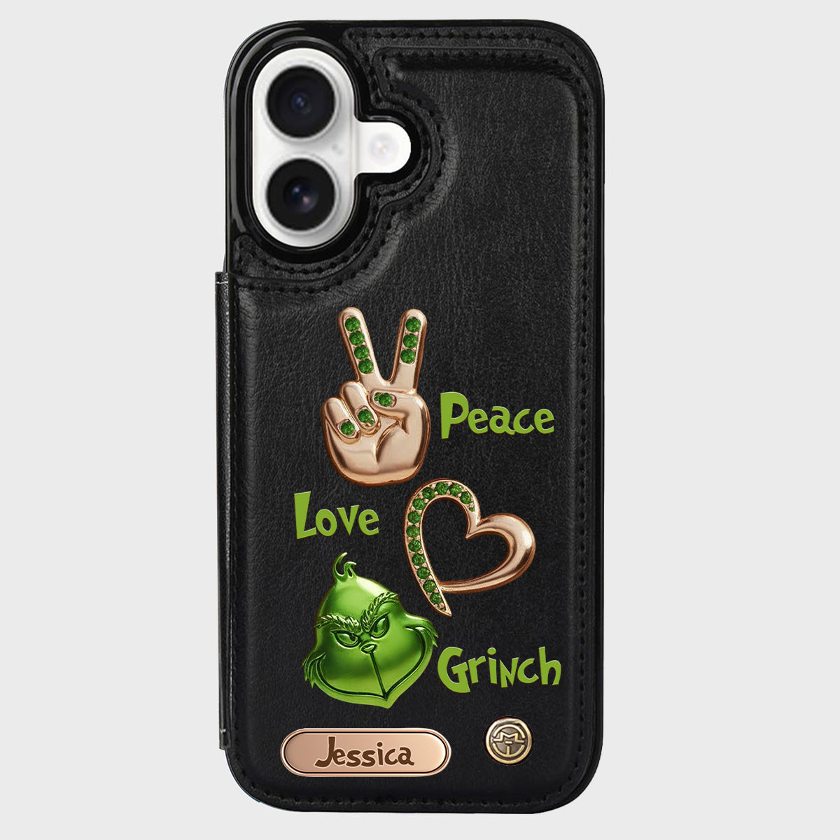 Joyeux Noël - Étui portefeuille/téléphone personnalisé avec étole de Noël