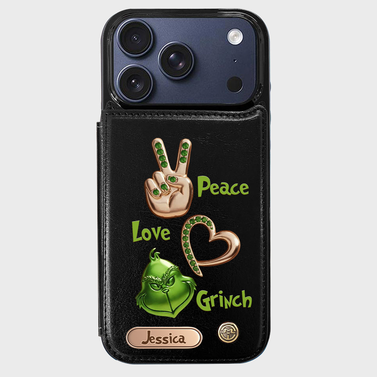 Joyeux Noël - Étui portefeuille/téléphone personnalisé avec étole de Noël