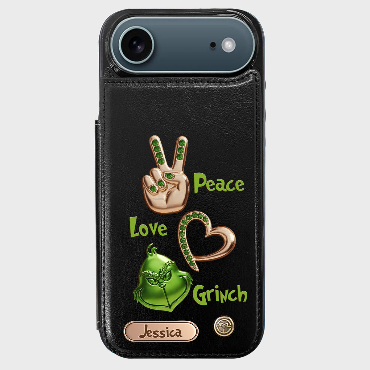 Joyeux Noël - Étui portefeuille/téléphone personnalisé avec étole de Noël