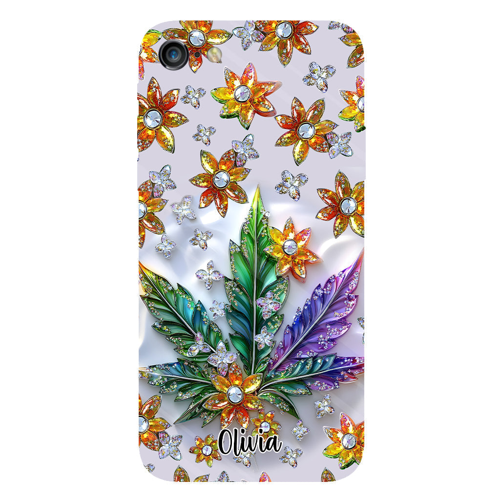 Belle feuille - Coque de téléphone personnalisée avec motif cannabis