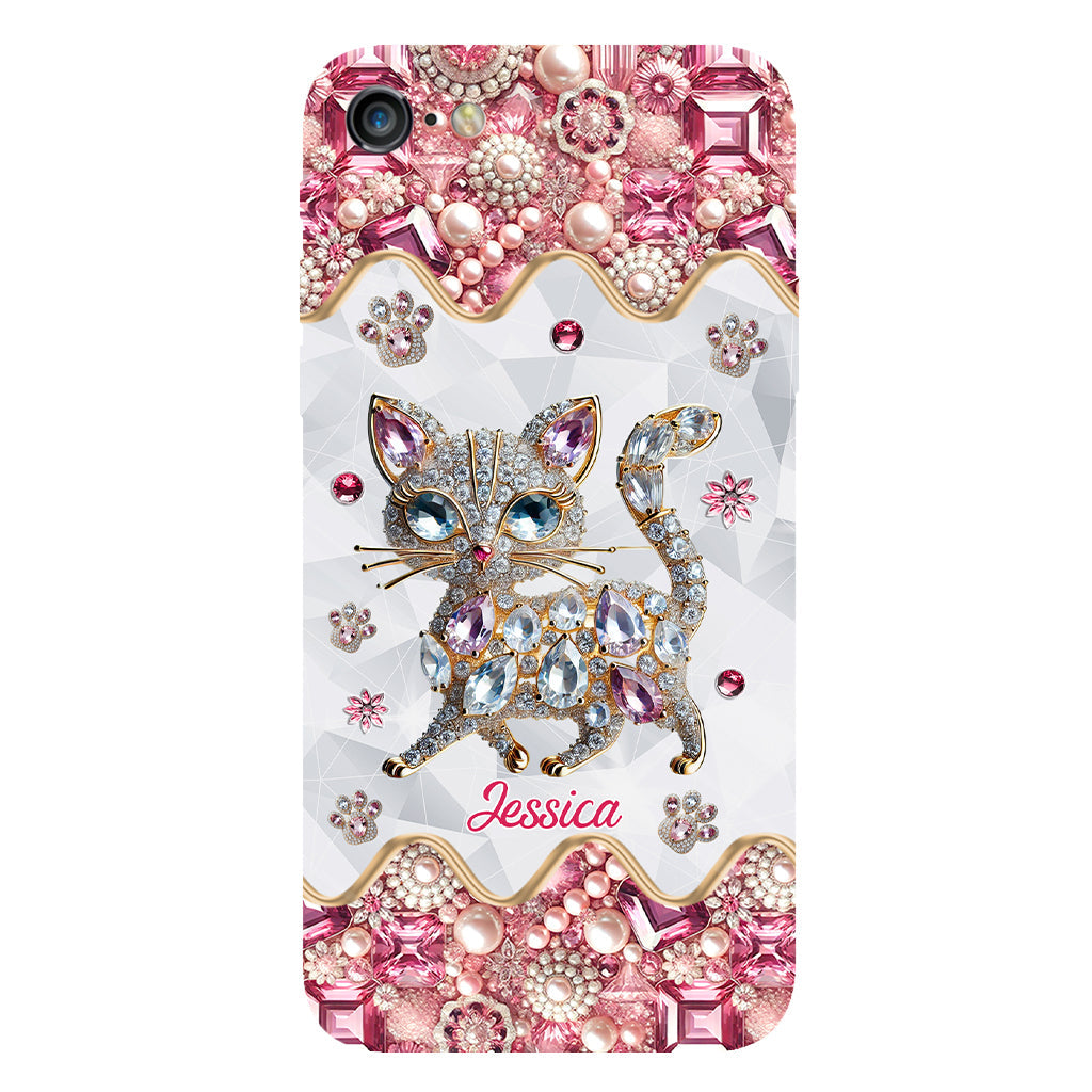 Coque de téléphone personnalisée avec motif chat pour une fille qui aime les chats