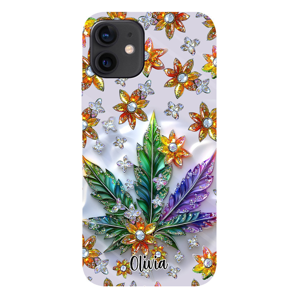 Belle feuille - Coque de téléphone personnalisée avec motif cannabis