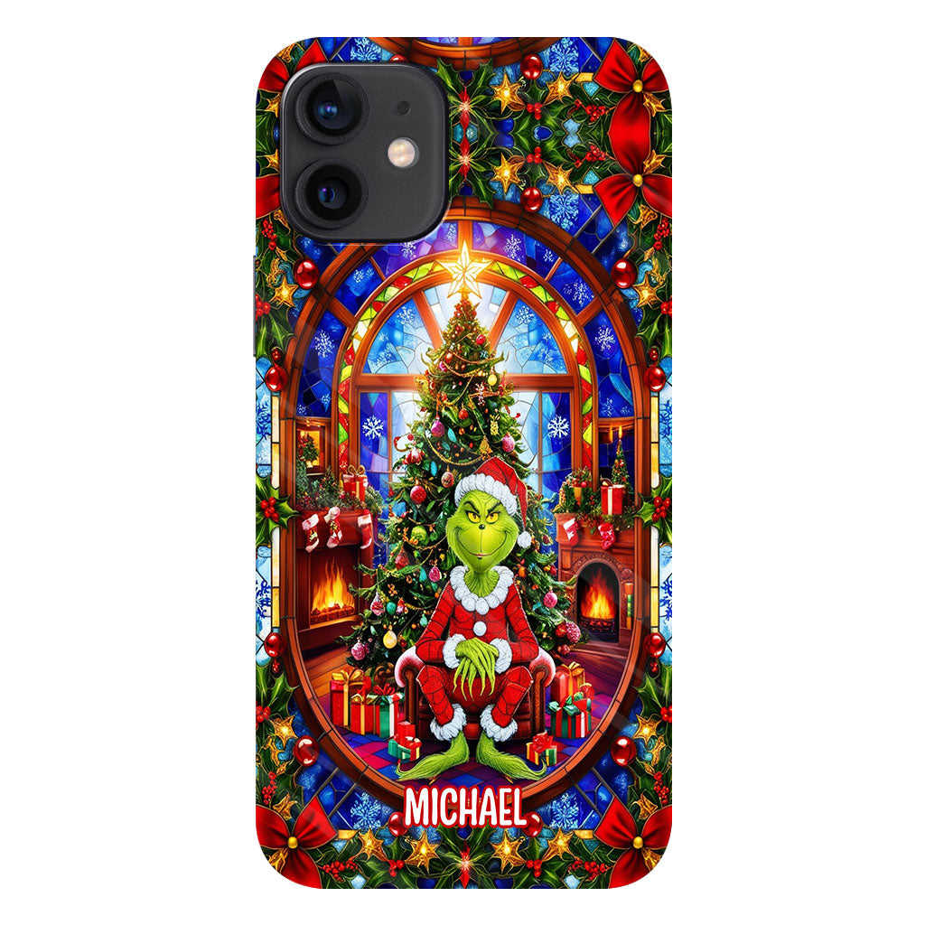 Noël vert - Coque de téléphone personnalisée avec imprimé intégral « Étole de Noël »