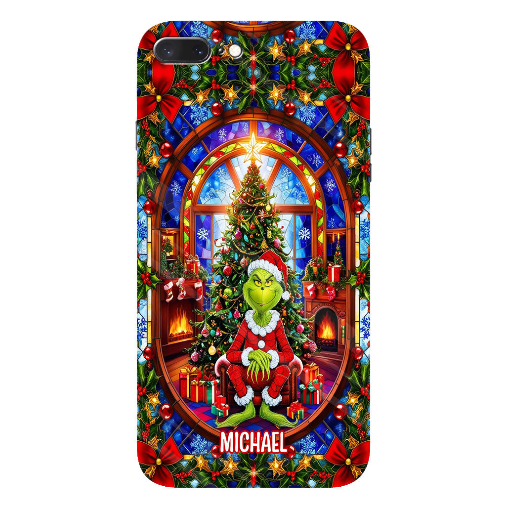 Noël vert - Coque de téléphone personnalisée avec imprimé intégral « Étole de Noël »