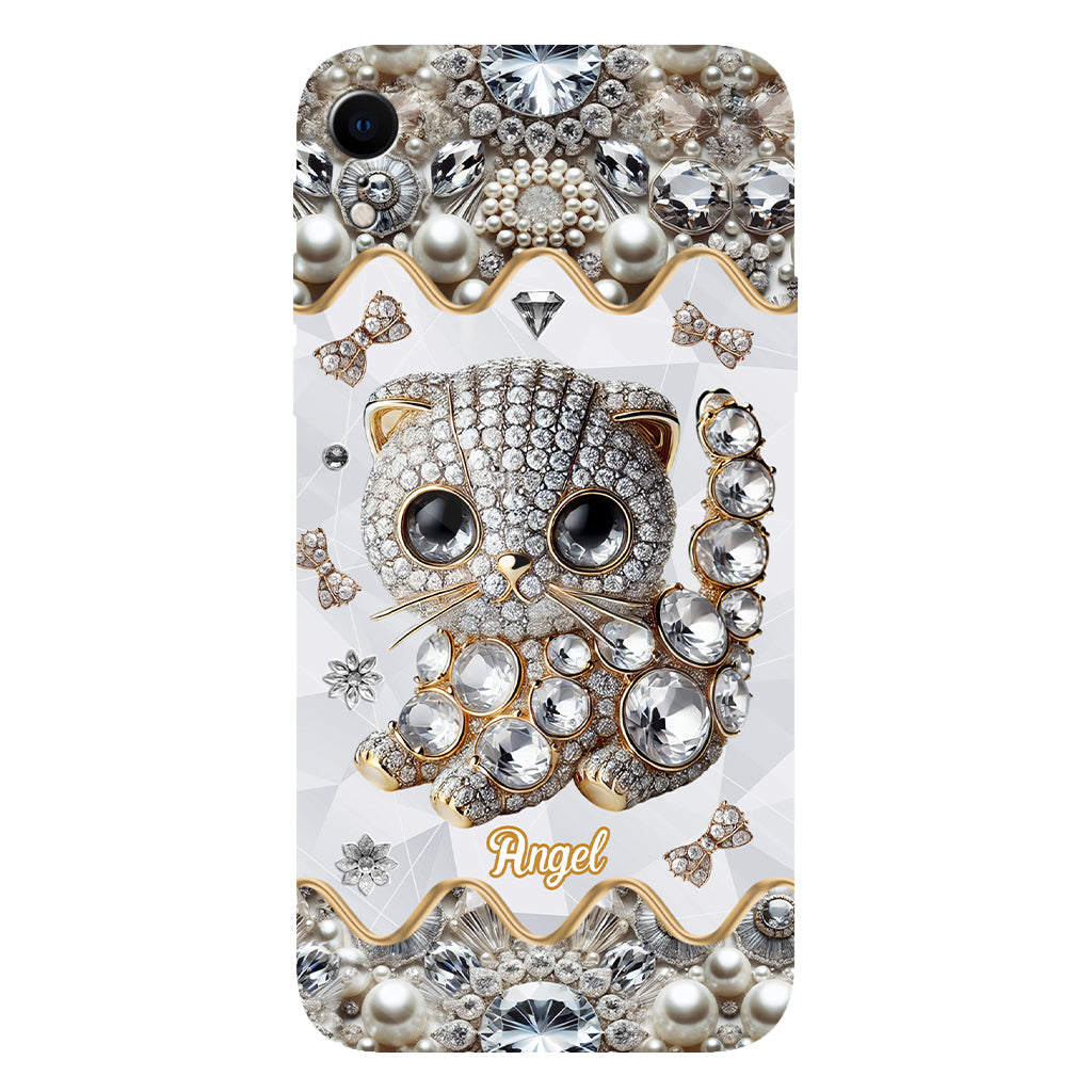Coque de téléphone personnalisée avec motif chat Scottish Fold - J'adore le Scottish Fold