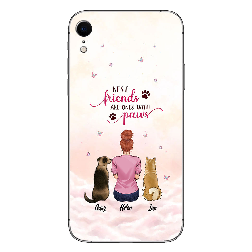 Les meilleurs amis sont ceux qui ont des pattes - Coque de téléphone transparente personnalisée pour chien