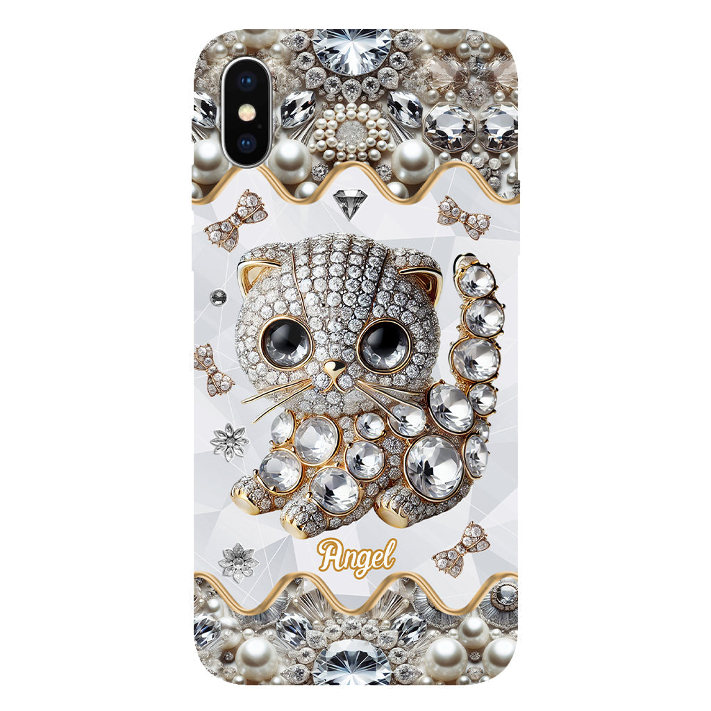 Coque de téléphone personnalisée avec motif chat Scottish Fold - J'adore le Scottish Fold