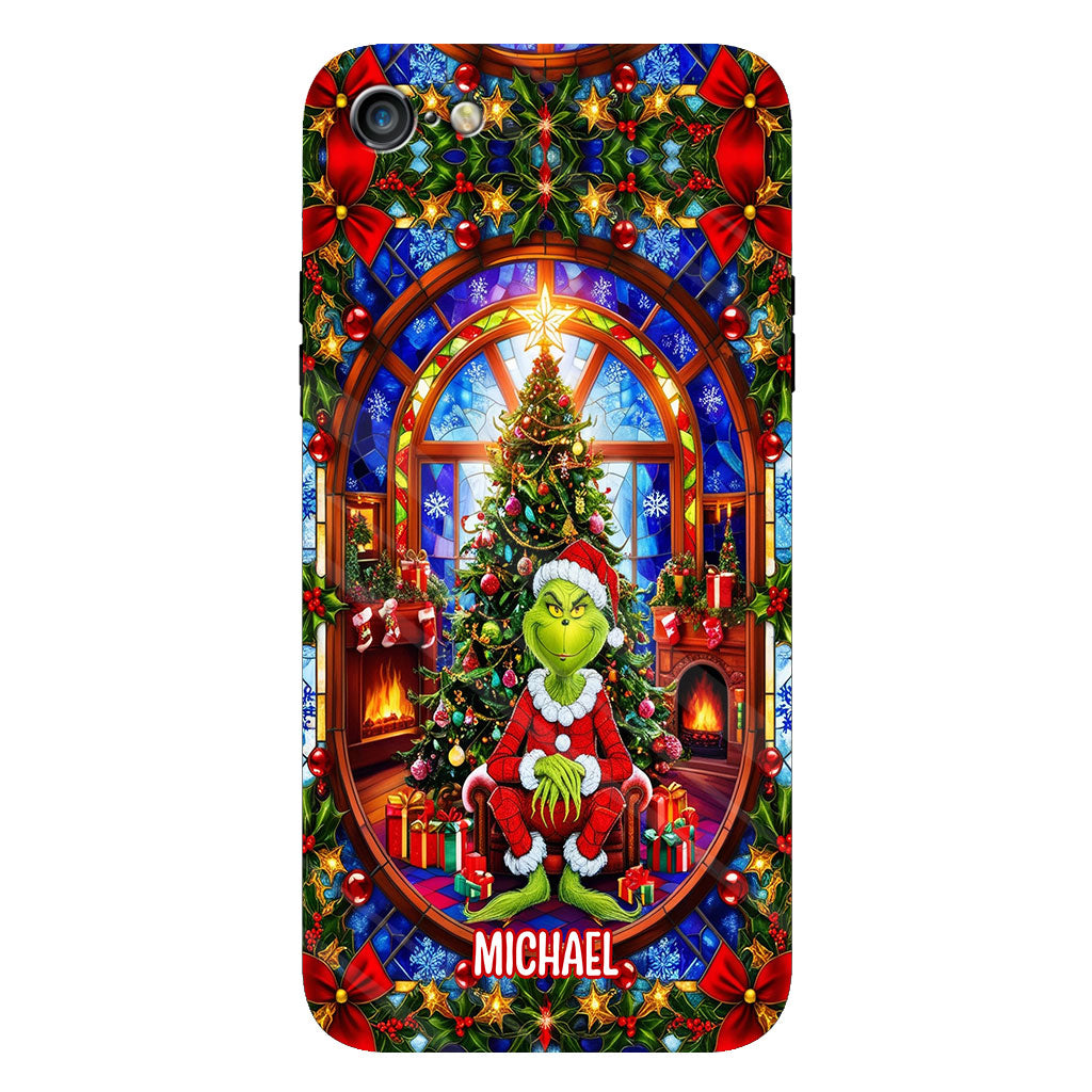 Noël vert - Coque de téléphone personnalisée avec imprimé intégral « Étole de Noël »