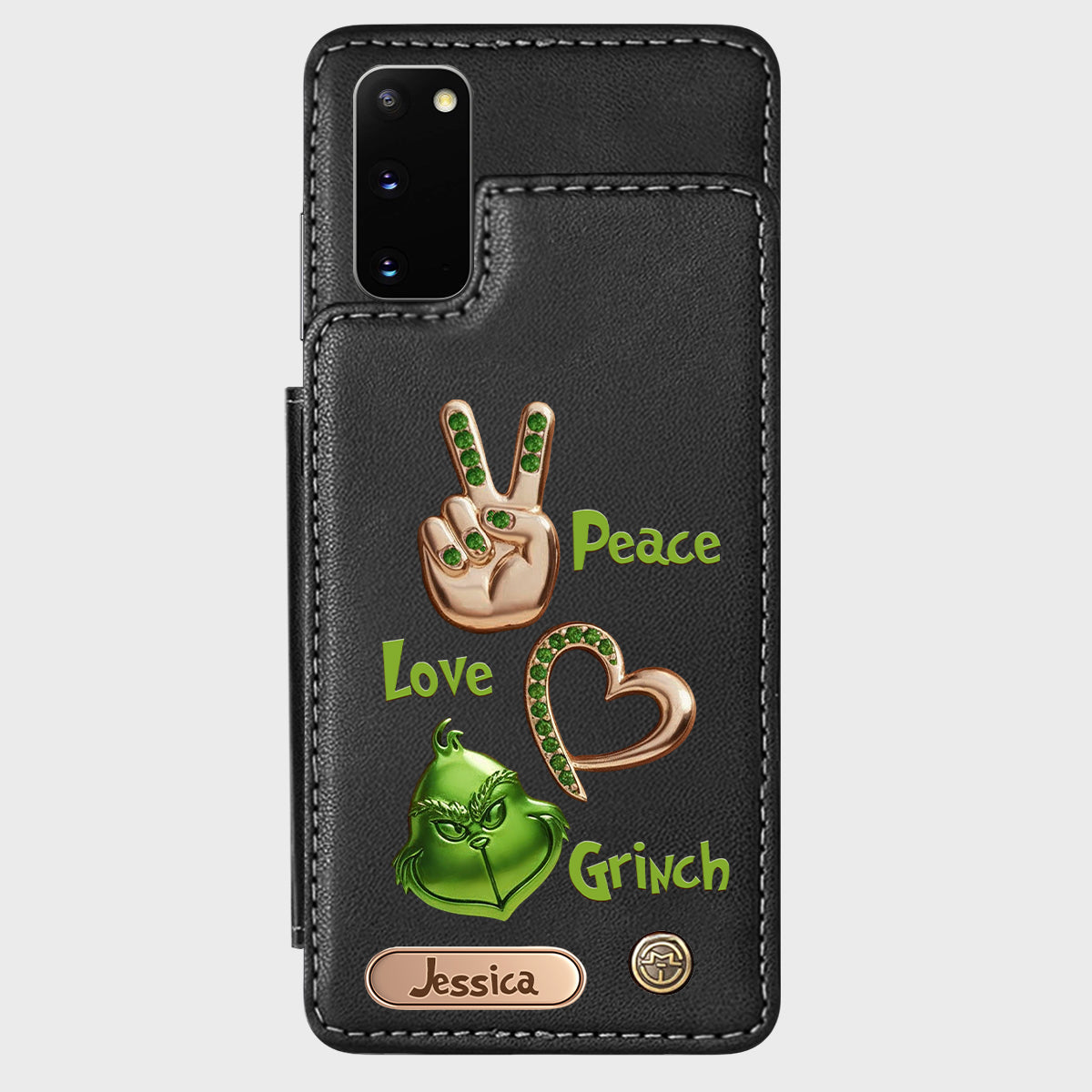 Joyeux Noël - Étui portefeuille/téléphone personnalisé avec étole de Noël