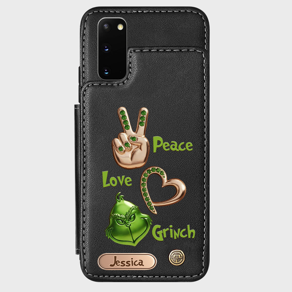 Joyeux Noël - Étui portefeuille/téléphone personnalisé avec étole de Noël