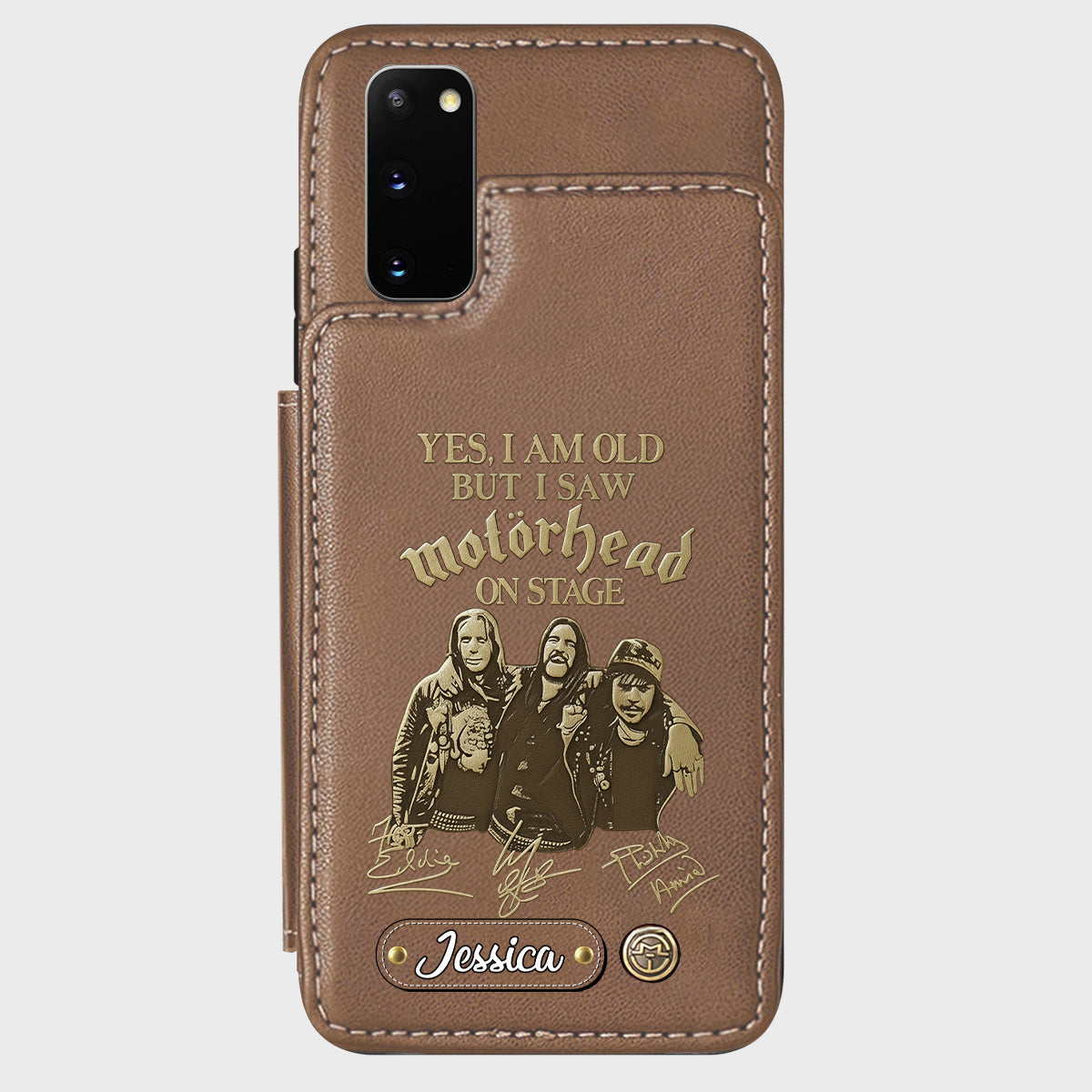 Motorhead sur scène - Étui portefeuille personnalisé pour téléphone portable avec groupe de musique Motorhead