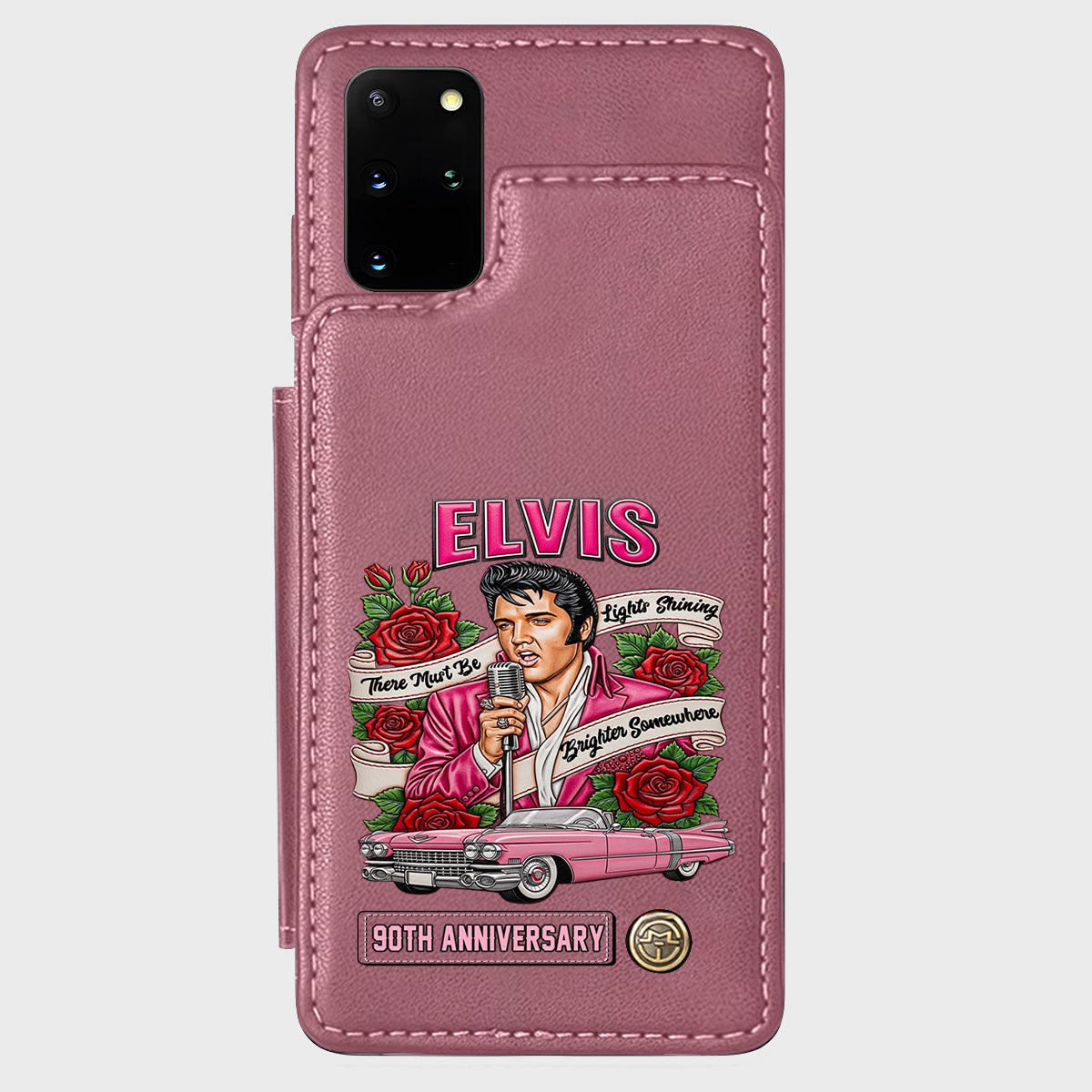 Il doit y avoir des lumières qui brillent plus fort quelque part - Étui portefeuille personnalisé pour téléphone King of Rock and Roll