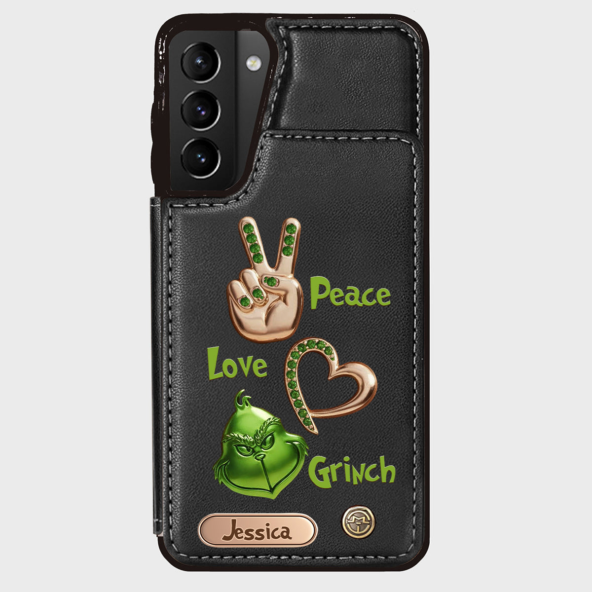 Joyeux Noël - Étui portefeuille/téléphone personnalisé avec étole de Noël