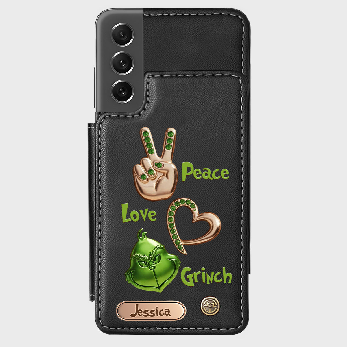 Joyeux Noël - Étui portefeuille/téléphone personnalisé avec étole de Noël