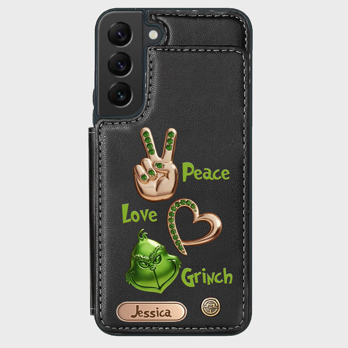 Joyeux Noël - Étui portefeuille/téléphone personnalisé avec étole de Noël
