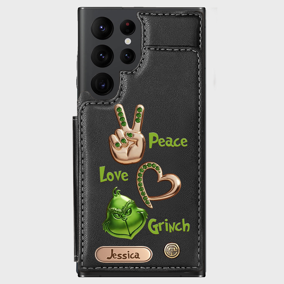 Joyeux Noël - Étui portefeuille/téléphone personnalisé avec étole de Noël