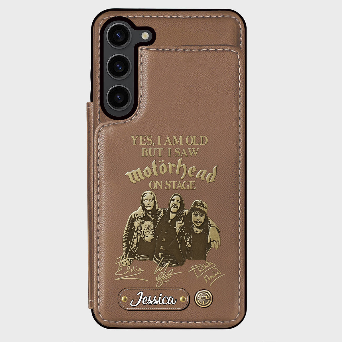 Motorhead sur scène - Étui portefeuille personnalisé pour téléphone portable avec groupe de musique Motorhead