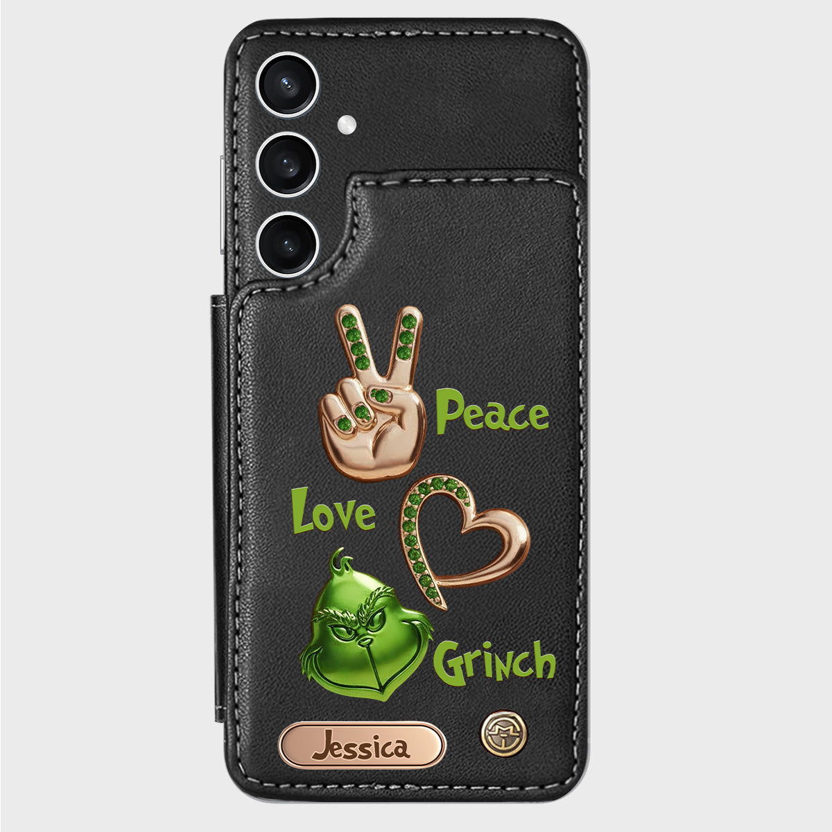 Joyeux Noël - Étui portefeuille/téléphone personnalisé avec étole de Noël