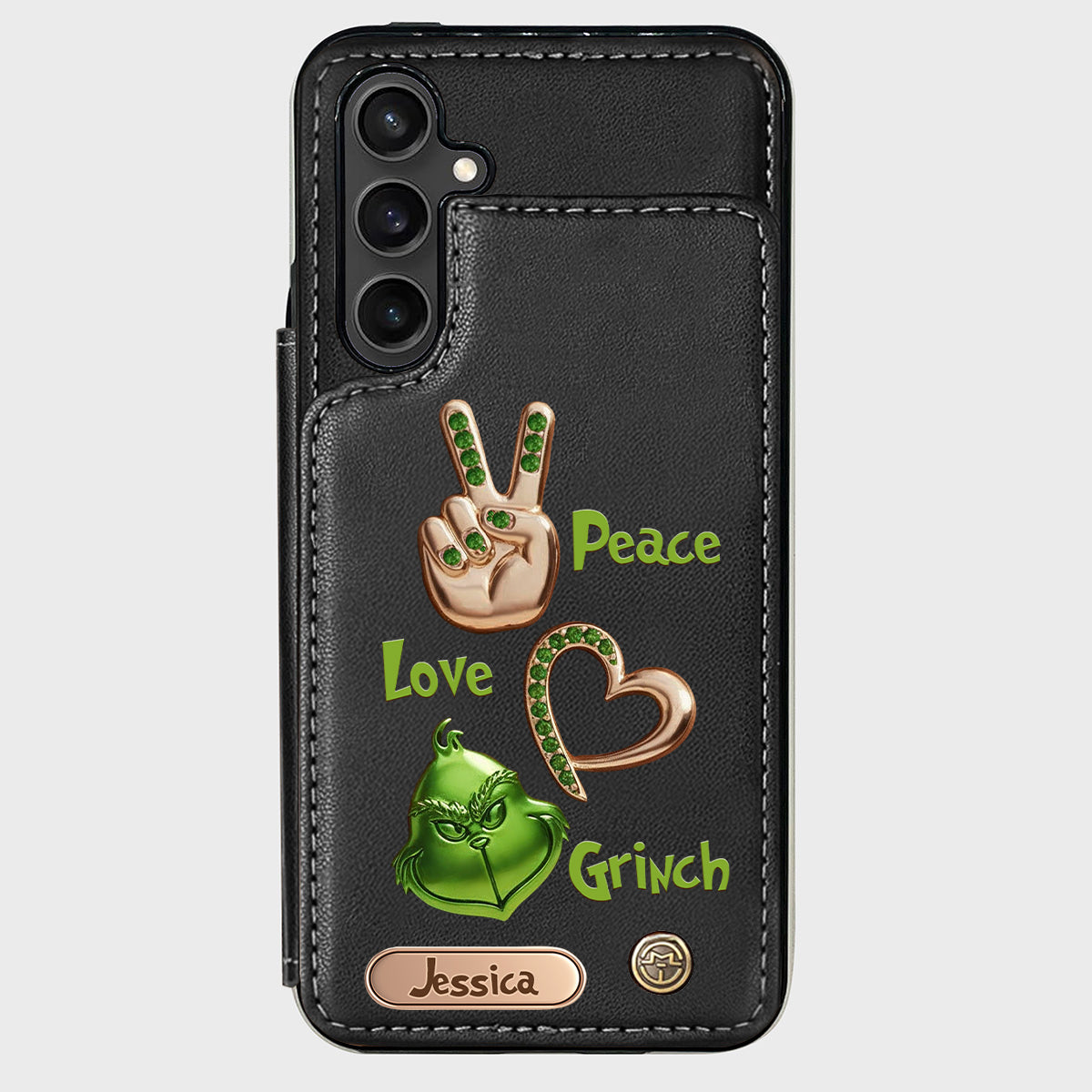 Joyeux Noël - Étui portefeuille/téléphone personnalisé avec étole de Noël