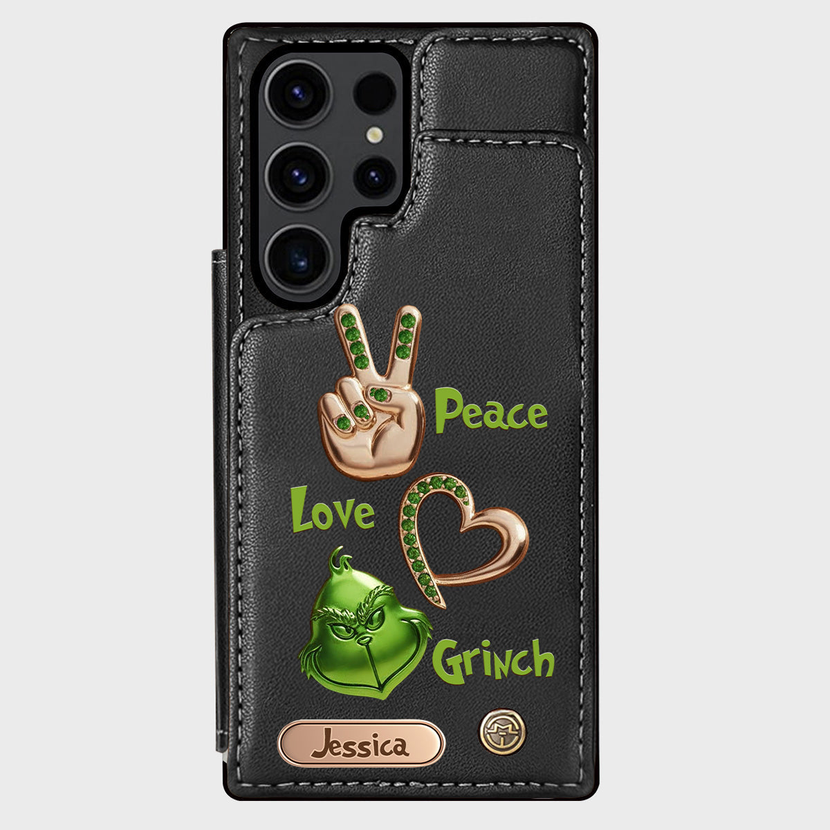 Joyeux Noël - Étui portefeuille/téléphone personnalisé avec étole de Noël