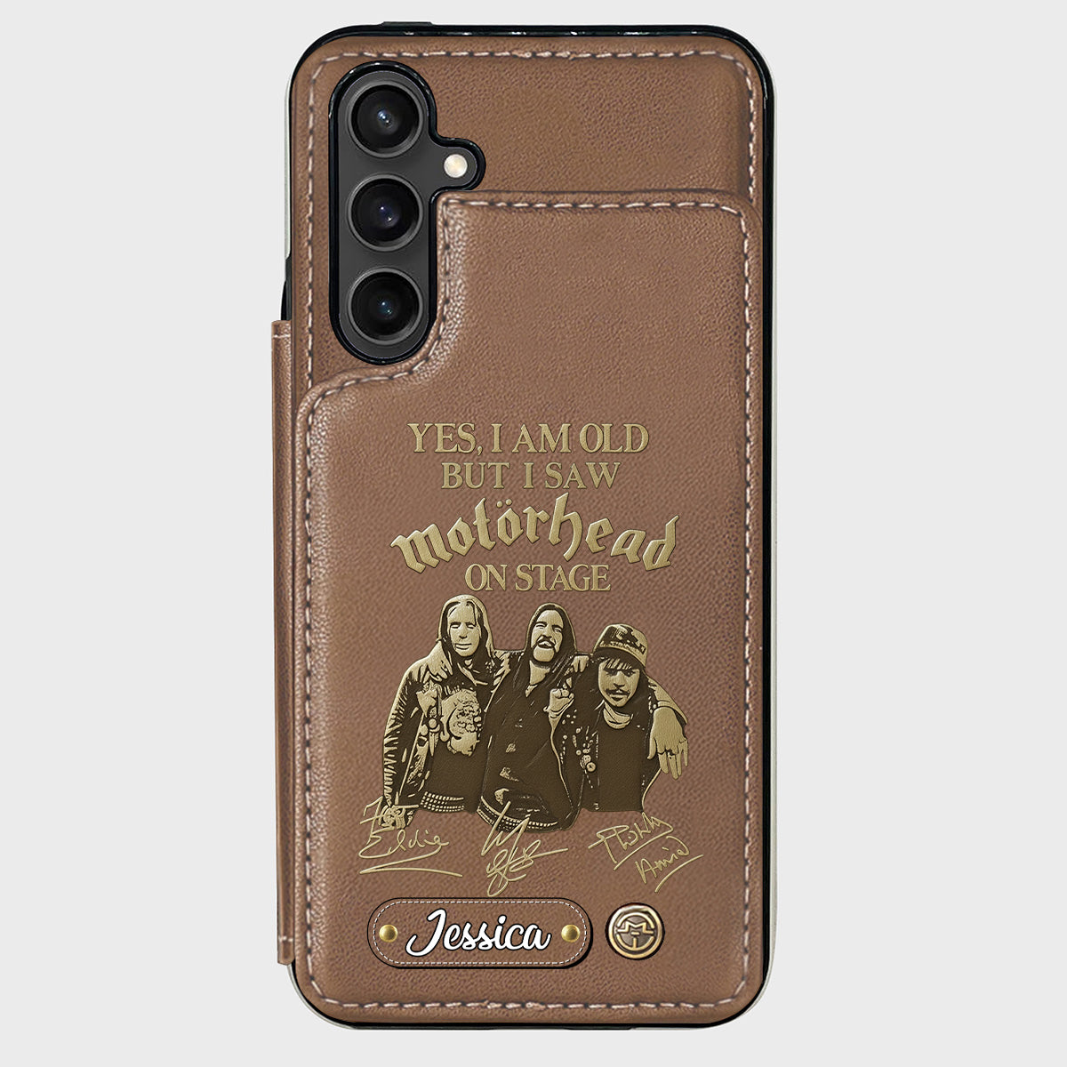 Motorhead sur scène - Étui portefeuille personnalisé pour téléphone portable avec groupe de musique Motorhead