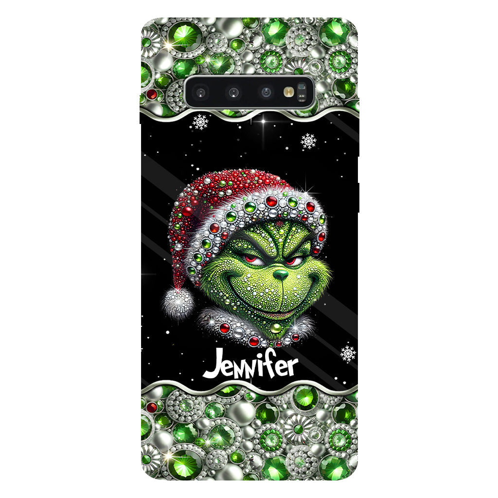 Joyeux Grinchmas - Coque de téléphone personnalisée avec imprimé intégral « Étole de Noël »