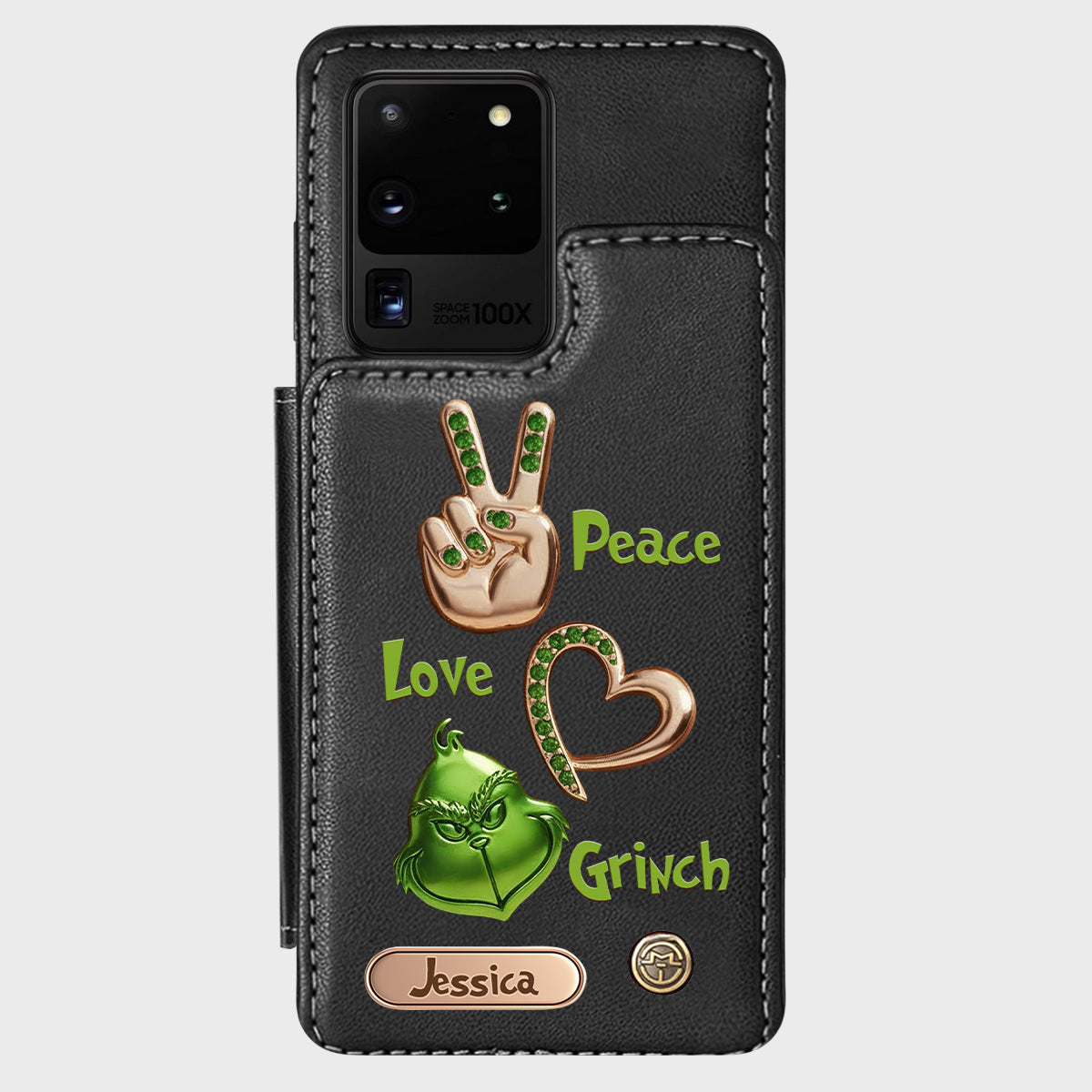Joyeux Noël - Étui portefeuille/téléphone personnalisé avec étole de Noël