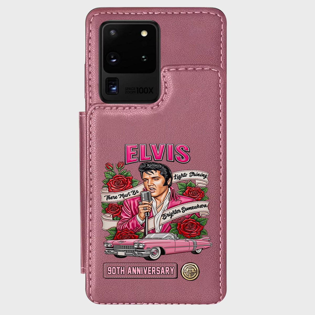 Il doit y avoir des lumières qui brillent plus fort quelque part - Étui portefeuille personnalisé pour téléphone King of Rock and Roll