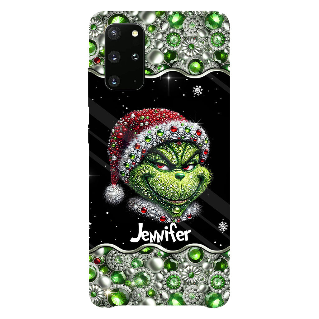 Joyeux Grinchmas - Coque de téléphone personnalisée avec imprimé intégral « Étole de Noël »
