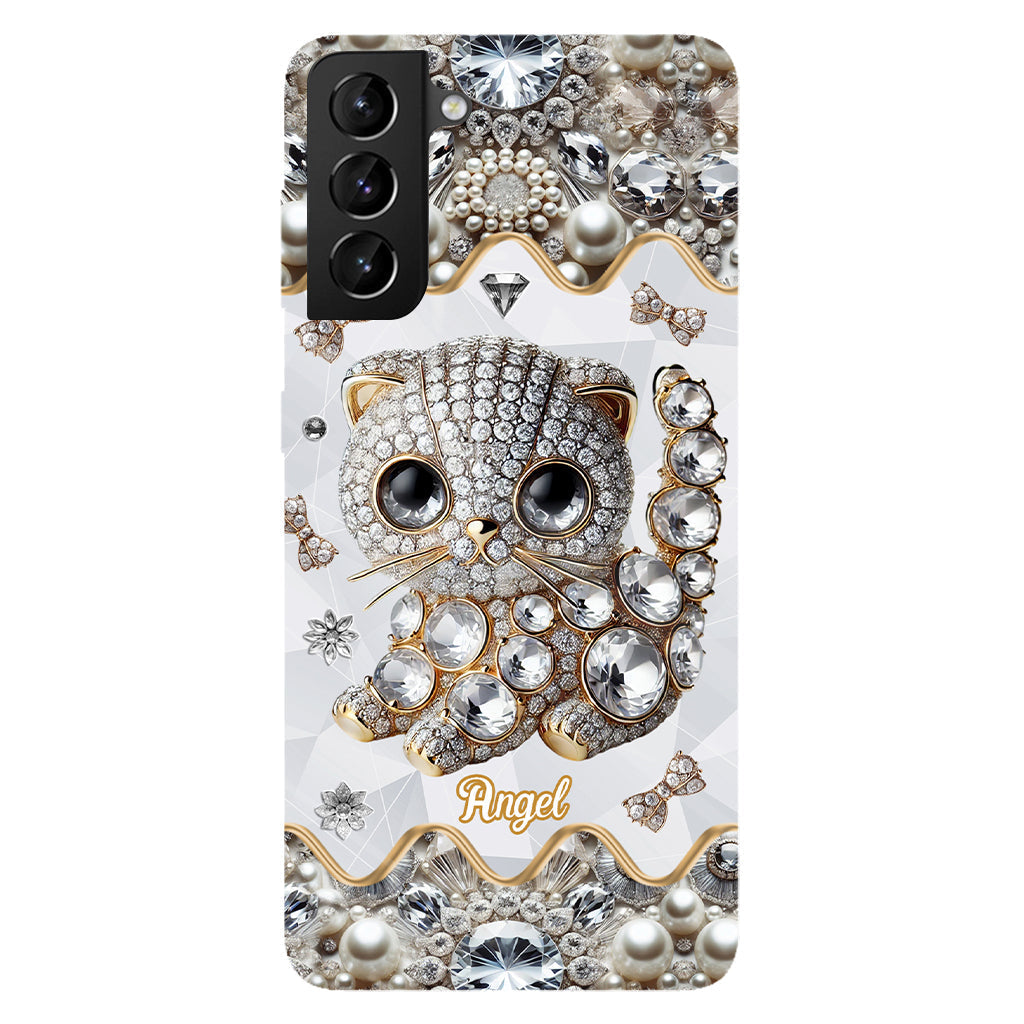 Coque de téléphone personnalisée avec motif chat Scottish Fold - J'adore le Scottish Fold